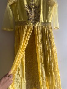 Designer Yellow kurti with plazo