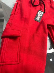 RED CONVERSE LOWER WITH SIDE POCKET