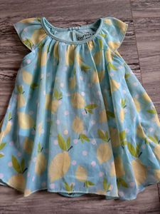 Lemon Print Baby Dress