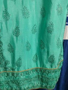 Embellished Aqua Kurta