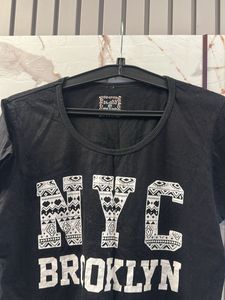 Black Casual T-shirt, Bust- 34