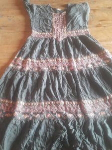 Ethenic Grey Colur Embroidery Work Gown