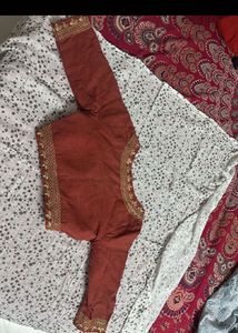 Rust Embroidered Blouse
