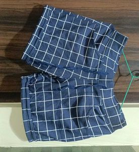 Blue Checkered Lounge shorts