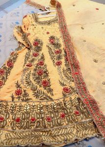 Pakistani Beautiful peach engagement dress