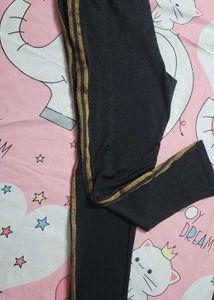Stylish Black Trouser with Gold Stripe