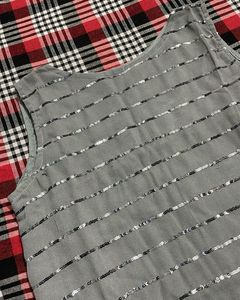 Gray Sequin Tank Top