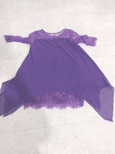 Elegant Purple Lace Gown