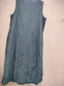 Women's Beige Kurta with grey Inner
