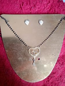 Combo Of Mangalsutra With Earring Set