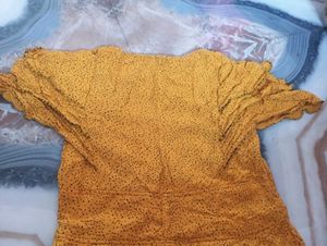 Yellow Printed Kurta