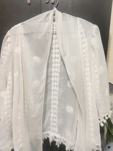 Elegant White Dupatta