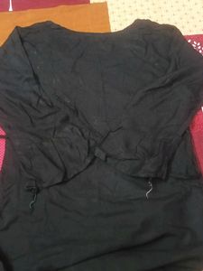 Stylish Black Pearl Embellished Top