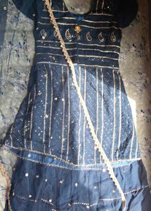 Stunning Blue Sequined Lehenga Choli