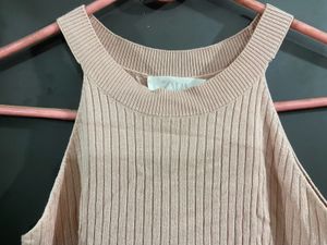 Ribbed Knit Sleeveless Top