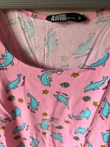 Cute Dolphin Print coord set