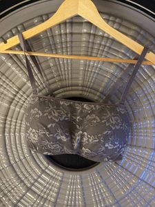 Gray Lace Bandeau Bra