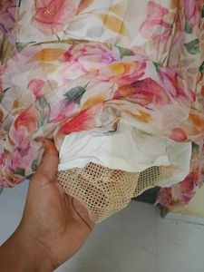 Floral Print Lehenga Choli with Dupatta