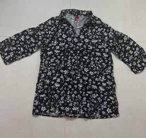 Chic Floral Print Top