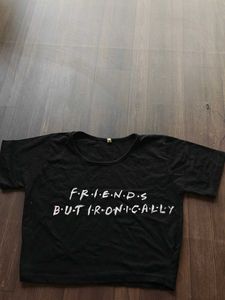 Black "Friends But Ironically" T-Shirt