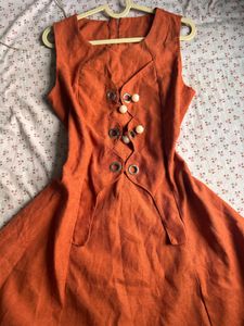 Rust Sleeveless Dress