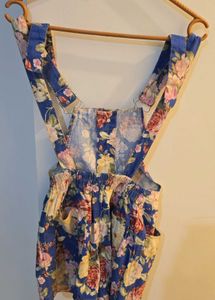 Floral Shortall Overalls