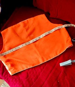 Orange Embroidered Vest