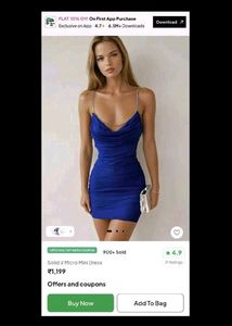Newme Solid V Micro Mini Dress
