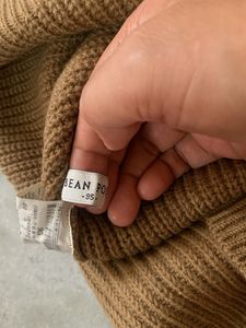 Brown Ribbed Turtleneck Sleeveless Sweater