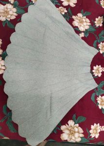 Grey Pleated Skater Skirt