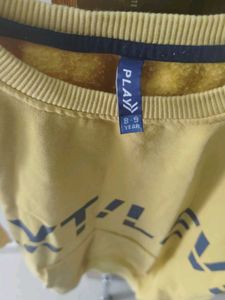 Yellow Graphic Print Sweatshirt