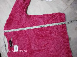 Cozy Pink Chenille Sweater