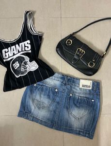 Blue Denim Mini Skirt