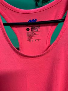 Bright Pink Athletic Fit Tank Top