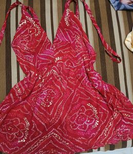 Vibrant Red Ethnic Gown