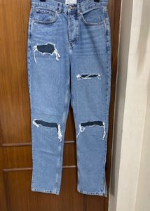 Primark Women's Distressed Ripped Denim Jeans