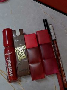 maybelline teddy tint+Mars candylicious lip gloss