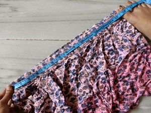 Fresh Made Women Viscose Shorts Flower Print