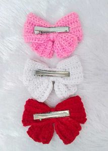 Crochet Hair Bows - Set of 3