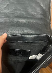 zara Quilted Black Chain Shoulder Bag