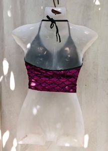 Sparkling Mermaid Scale Halter Top