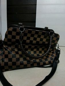 Stylish Checkerboard Handbag