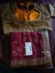 Brand New saree with heavy stitched blouse