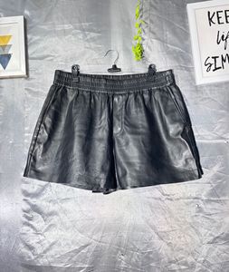 Mango Black Faux Leather Shorts