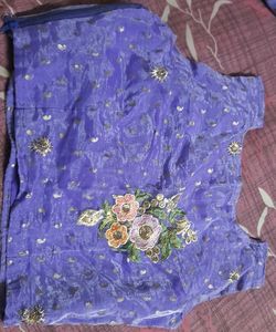 Purple Floral Embellished Dress