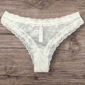 Etam Paris Luxurious White Lace Briefs