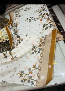 mew white &amp; brown patch work suit