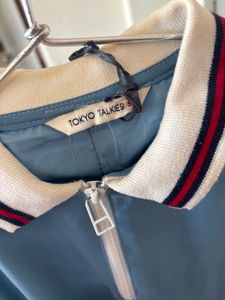 Chic Blue Polo Collar Knit Dress