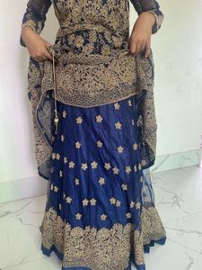 Anarkali-style kurti paired with a lehenga