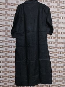 Black Linen Tunic Dress